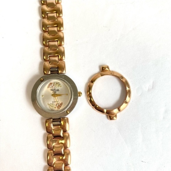 BlackHills Gold Watch Rose Gold‎ Band Pink Green Leaves Black Hills Womens main image 8